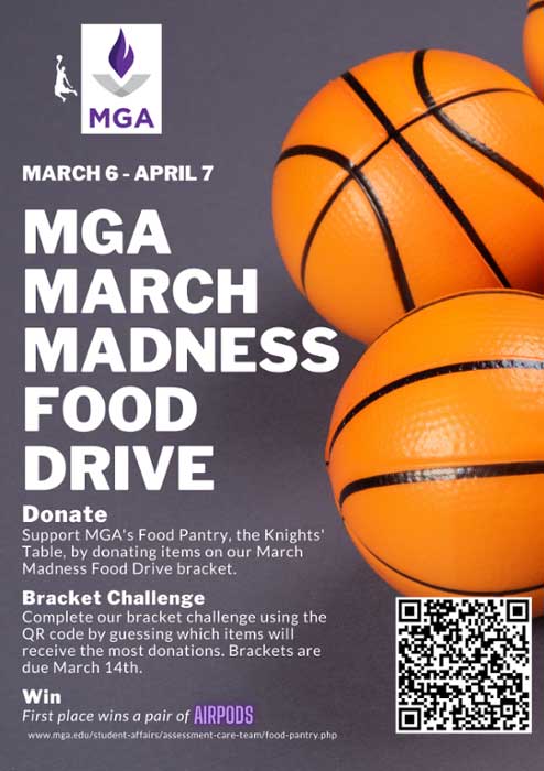 March madness foo drive flyer.